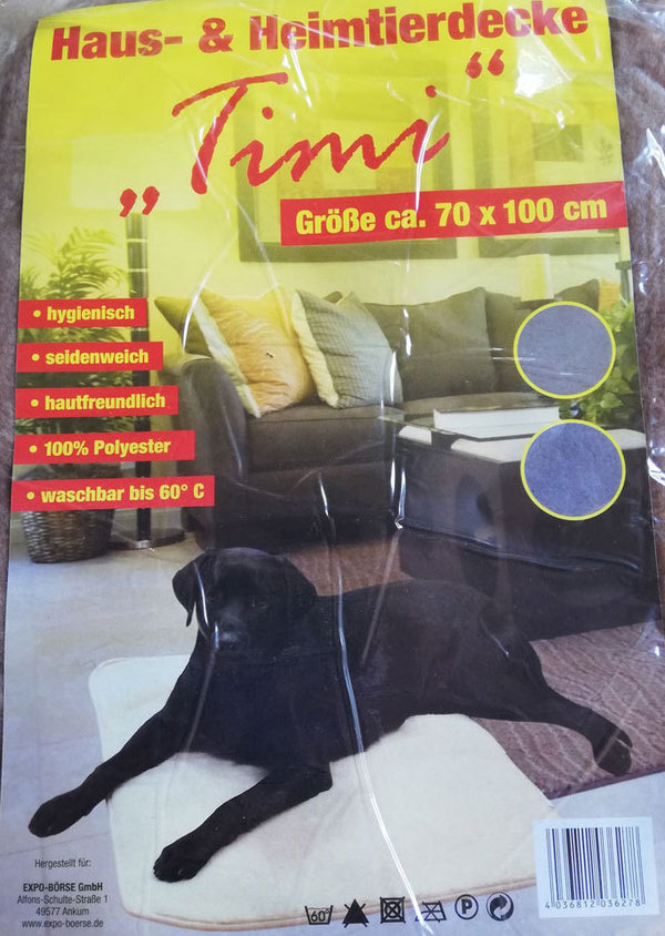 Hundedecke Katzendecke Haus und Heimtierdecke beige braun antrazith 70x100 cm