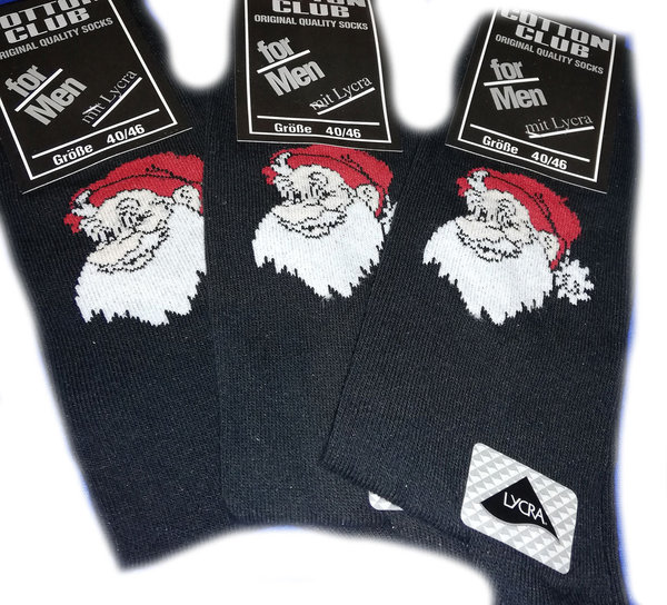 Nikolaus Weihnachtsmann Socken mit Nikolaus Kopf