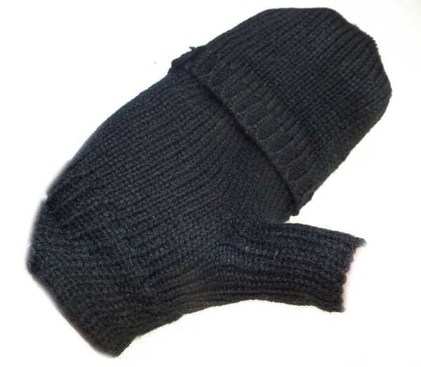 Fingerlose Handschuhe mit Kappe  Kinder in schwarz